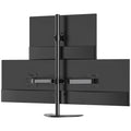 WALI Triple Monitor Stand, Free Standing Three Monitor Desk Mount Fully Adjustable, Fits 3 Screens up to 27 inch, 22 lbs Weight Capacity per Arm (MF003S), Black