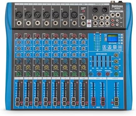 BEKBOES 8 Channel Audio Mixer, 16 DSP Effects