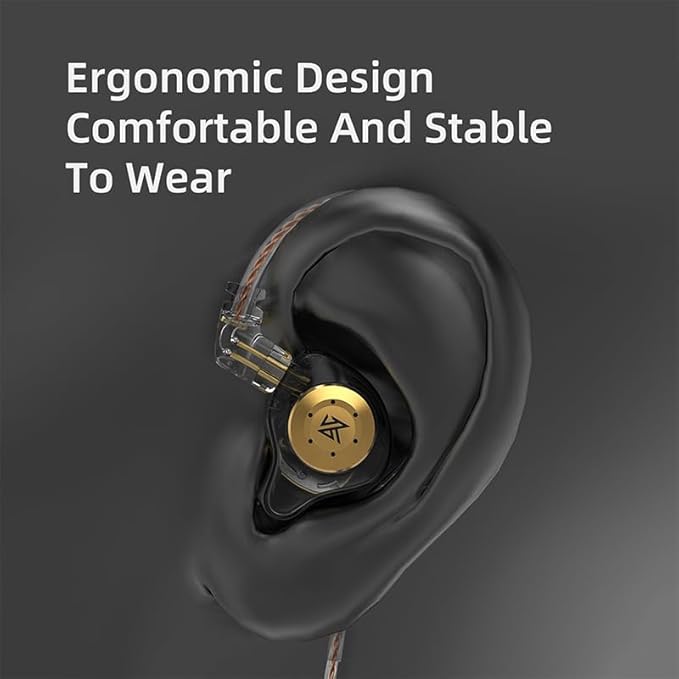 keephifi KZ EDX Pro in Ear Monitors KZ IEM Earphones with Microphone, Dual DD HiFi Stereo Sound Wired Earphones Noise Cancelling Earbuds (Cyan, with Mic)