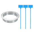 uxcell Desk Grommet, 2-3/4" (70mm) Zinc Alloy Cable Hole Cover Wire Cord Organizer with Marked Cable Ties for Home Office Desktop Wire, Silver Tone