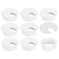 uxcell 8 Pcs 35mm (1.38 Inch) Desk Grommet, Plastic Cable Hole Cover, Wire Cord Cable Organizer for Home Office Computer Desk Cabinet, White