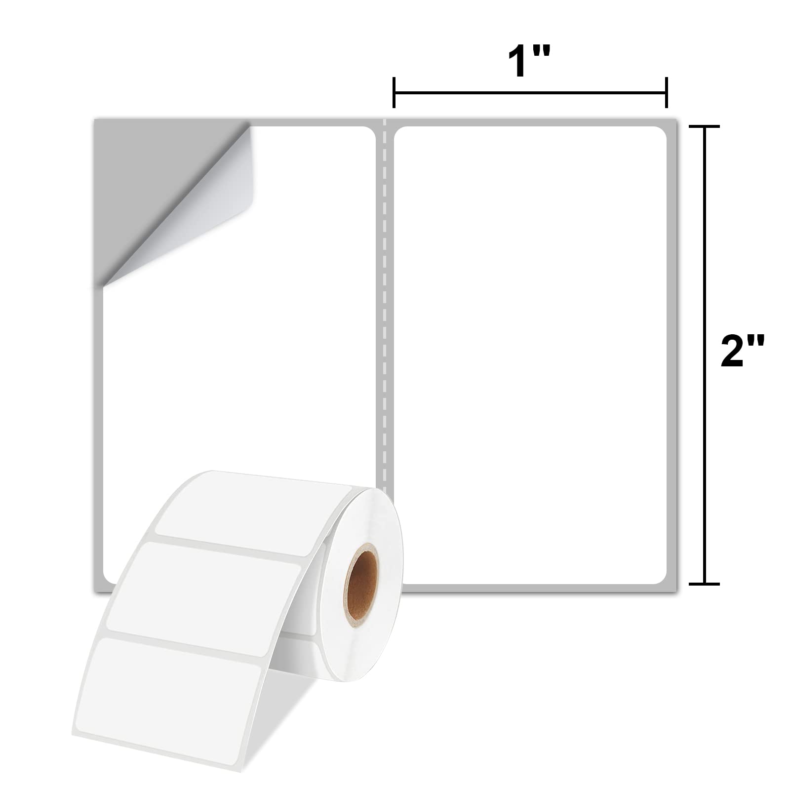 CLASSY 2" x 1" Direct Thermal Labels, 10 Rolls