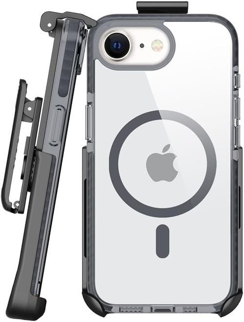 BELTRON Belt Case for iPhone 16 Pro Max, Slim Protective Transparent Case & Rotating Belt Clip Holster Combo (Compatible with MagSafe)