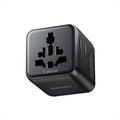 MOMAX Mini Universal Travel Adapter Worldwide, 2 AC, All European Travel Plug Adapter UK, Travel Essentials for US to Europe Adaptor, All-in-One Wall Charger for AUS JP (No USB Port)