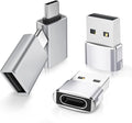 Elebase USB to USB C Adapter&Type C Male to 3.0 Female Adaptor 4PCS,Thunderbolt 4 to Type A OTG Converter for iPhone 16 15 Pro Max Plus,Apple Watch 10 9,MacBook,PC,Galaxy A56 M56 M36,iPad Air Mini
