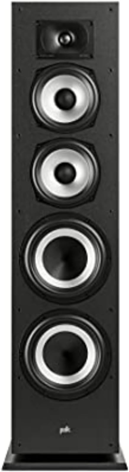 Polk Monitor XT70 Large Tower Speaker - Hi-Res Audio Certified, Dolby Atmos & DTS:X Compatible, 1" Tweeter, (2) 6.5" Dynamically Balanced Woofers, (2) 8" Passive Radiators (Single, Midnight Black)