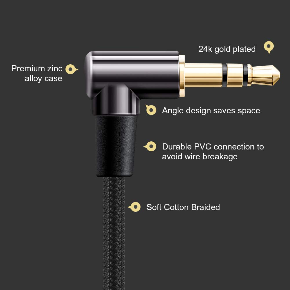 CableCreation 3.5mm Audio Cable 3FT/0.9M, 3.5mm Auxiliary Jack HiFi Cable