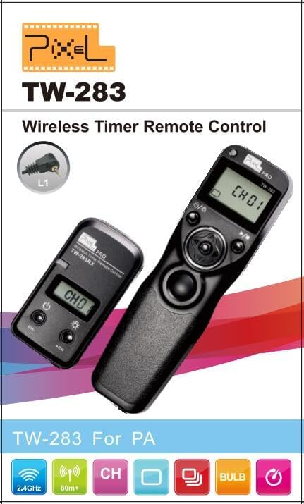 Pixel Wireless Timer Remote Shutter Release TW283-L1 Wireless Remote Control Wire Release Compatible with Panasonic S5 S1H S1R S1M S1 G95 G91 FZ10002 G9 GH5 G85 G81 GX8 GX7 GH4 GH3 FZ2500 FZ2000