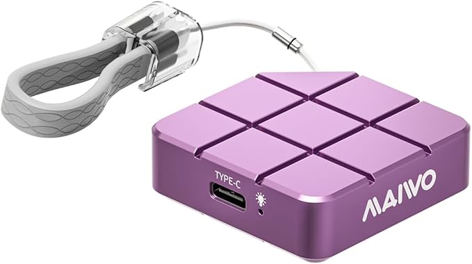 MAIWO 2TB Portable SSD External Solid State Drive, USB 3.2 GEN 2 Type-C Up to 1050MB/s, Mini PSSD for iPhone 15 Pro Max MacBook Pro PS5, Aluminum (Pinkish Purple)