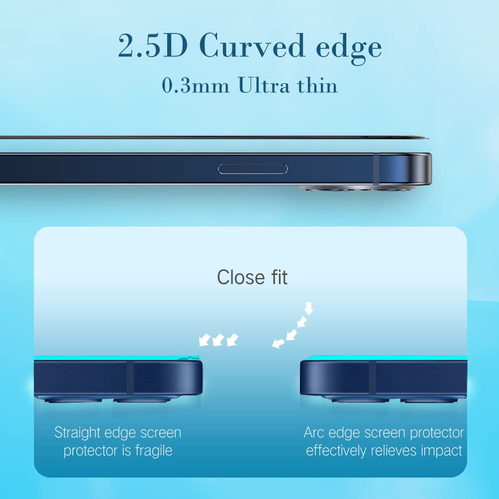 PERFECTSIGHT 2 Pack Compatible for iPhone 14 Pro Screen Protector 6.1 Inch, [ 6X Strogner ] HD Clear Premium Tempered Glass Case Friendly 9H Hardness Bubble Free Easy Installation