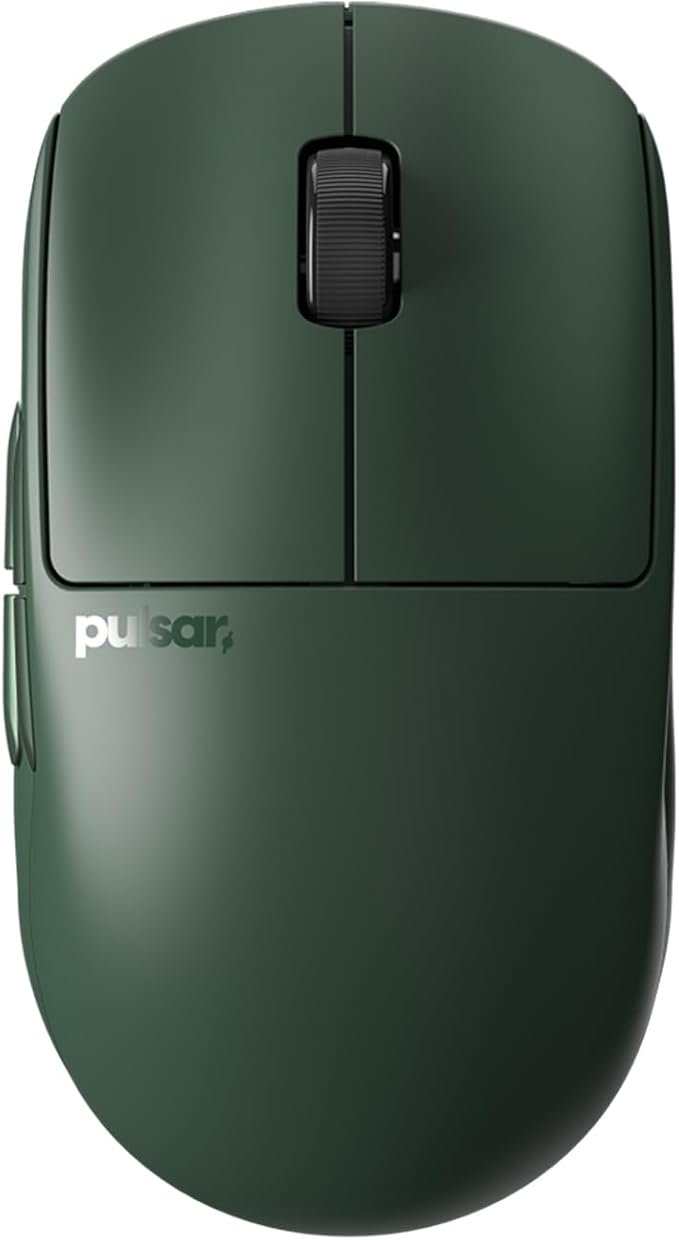 Pulsar Gaming Gears X2V2 mini Wireless Gaming Mouse, Founder's Edition, Ultra Lightweight 1.80 oz (51 g), Symmetrical, Optical Switch, 2.4 Ghz 1 ms, 26000 DPI, PAW3395 Sensor (Mini, Wireless, Green)