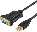 CableCreation [2-Pack] USB to RS232 Adapter with PL2303 Chip 10 FT, USB 2.0 to RS232 Female DB9 Serial Converter Cable for Cashier Register, Modem, Scanner, Digital Cameras, CNC, 3M Black