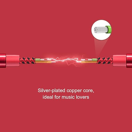 CableCreation Audio Cable, 10FT 3.5mm Right Angle Male to Male Auxiliary Stereo HiFi Cable with Silver-Plating Copper Core,24K Gold Plated, Red