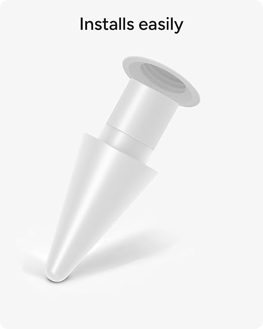 ZAGG Replacement Tips for Apple Pencil 1st Gen, 2nd Gen, & USB-C - Pack of 4, Smooth Writing, Perfect Friction, White