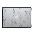 CASETiFY Impact MacBook Air 13.6" (M2-M5) Case [Cushioned Impact Corners/Scratch-Resistant/Anti-Slip Grip] - Small Blue Flowers - Clear Black