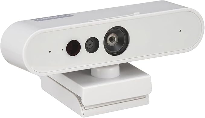 Lenovo HD 1080p Webcam (510 FHD) - Monitor Camera with 4X Digital Zoom, 95° Wide Angle, 360° Rotation Pan & Tilt - Desktop Cam with Dual Microphones & Windows Hello for Livestreaming & Conferences