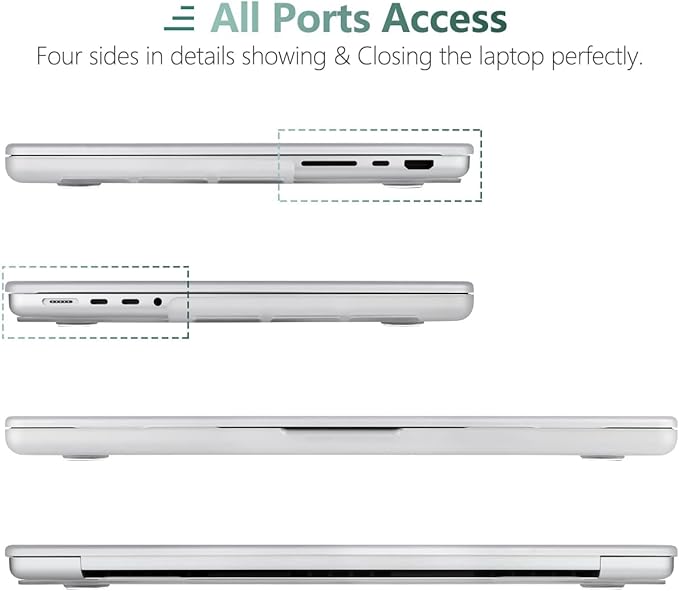 DONGKE for M4 MacBook Pro 16 Inch Case 2024 2023 2021 A3403 A3186 M3 A2991 M2 A2780 M1 A2485 Pro/Max Chip, Plastic Hard Shell Case & Keyboard Cover for Mac Pro 16 with Touch ID, Forest