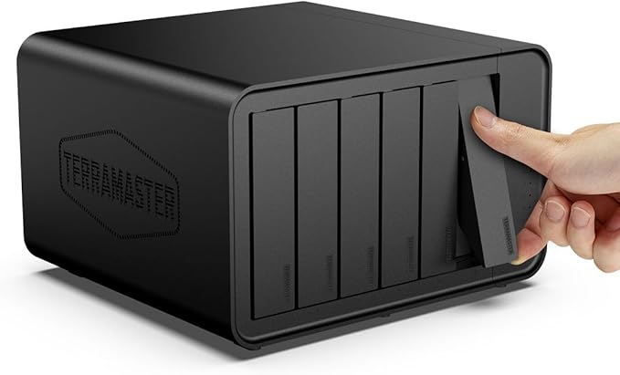 TERRAMASTER F6-424 NAS Storage 6Bay - N95 Quad-Core CPU, 8GB DDR5 RAM, Dual 2.5GbE Ports, Network Attached Storage with High Performance (Diskless)