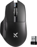 G7 Lightweight Ergonomic Wireless Mouse, PAW3311 12K DPI Sensor, Tri-Mode Connection, Wireless/Wired 1K Polling, 55g Weight, 800mAh Bettery (Black)