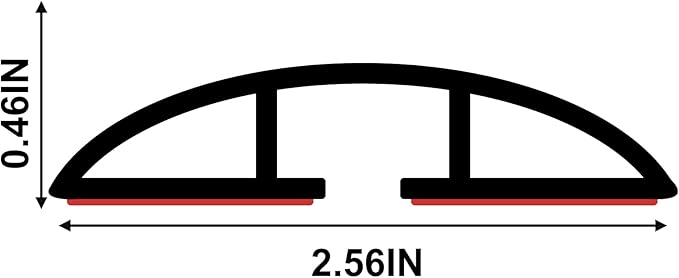 20Ft Floor Cord Cover Transparent Silicone Cable Protector Easy to Install Wire Organizer and Hider for Home, Office, Garage (Transparent-2PCS 10Ft, Total 20Ft)