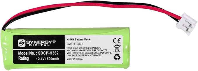 Synergy Digital Cordless Phone Batteries, Compatible with Vtech 89-1337-00-00, BT18443, BT28443 Cordless Phone Batteries (Ni-MH, 2.4V, 500 mAh), Set of 5