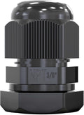 MGI SpeedWare 3/8" NPT Strain Relief Nylon Cord Grip Cable Glands, Black Plastic Grommet 100-Pack