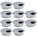 10 Pcs Desk Grommet 2-3/8" / 60 mm, Desk Cord Hole Cover, Cable Grommet ABS Plastic, Desk Hole Grommet for Home & Office Pc, Detachable Cable Cord Organizer-Silver Sand
