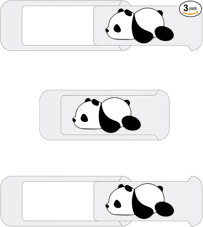 JUNGLE DEER Laptop Camera Cover Slide,Webcam Cover Slide,Protecting Your Privacy Security & Shelter from Breath Lamp – Cute Pattern Design 丨 Fits Laptop & Desktop, PC – Ultrathin for iMac(Cute Panda)