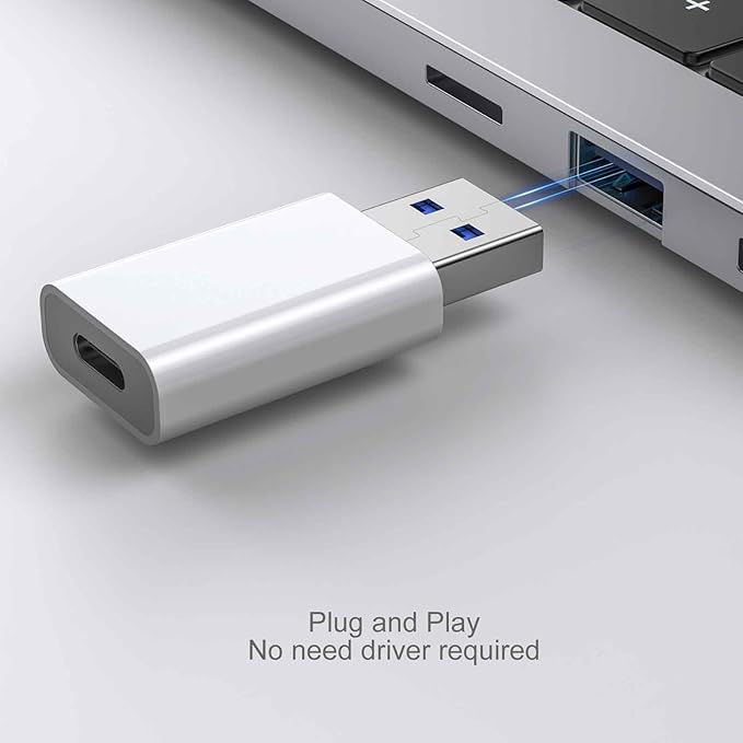 OTG Adapter【8-Pack】 USB-C Female to USB-A Male Adapter, USB to USB C Adapter Compatible with iPhone 16 15 14 13 12, Car, Apple MagSafe Watch Mini Wall Plug,iPad,Galaxy,Pixel 7 6 5,CarPlay etc