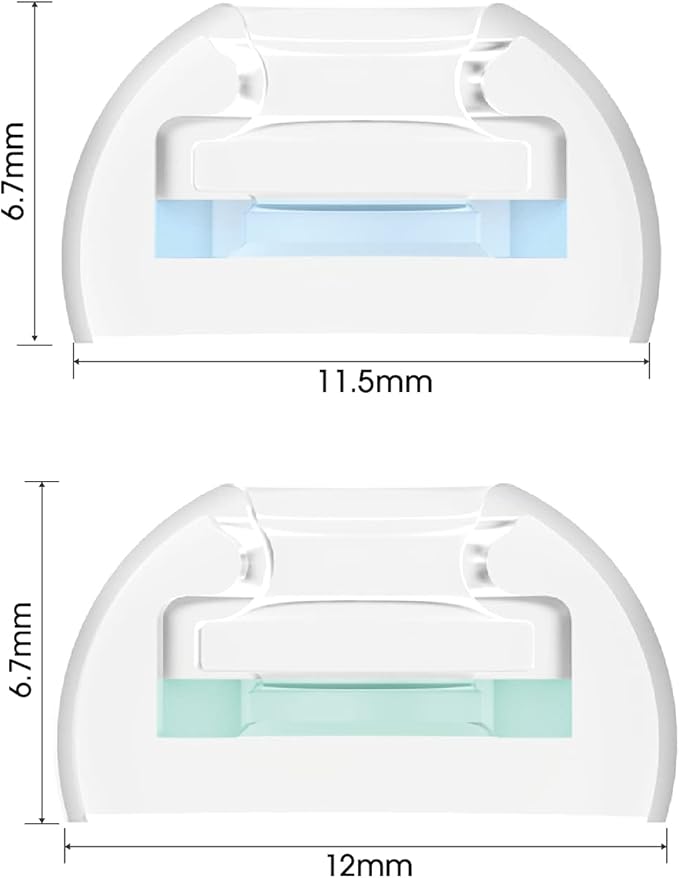 SpinFit CP1025- ML/M- Medical Grade Silicone Patented Ear Tips, Secure Fit and Supreme Comfort Fits MTW3, Galaxy Buds 2, Soundcore Space A40 & More (2 Pairs) (for Nozzle Diameter from 4-5.5mm)