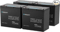 Renogy 4PCS 12V 100Ah LiFePO4 Lithium Battery Mini Size, 100A BMS for Ultimate Safety, Deep Cycle Remote Monitoring, Backup for RV, Cabin, Marine, 400ah LiFePO4 Lithium Battery - Core Series