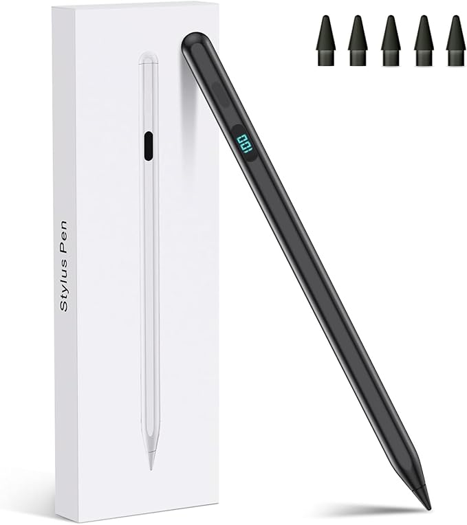 Stylus Pencil for iPad 2026-2018,Magnetic&Palm Rejection&Fast Charge-Black