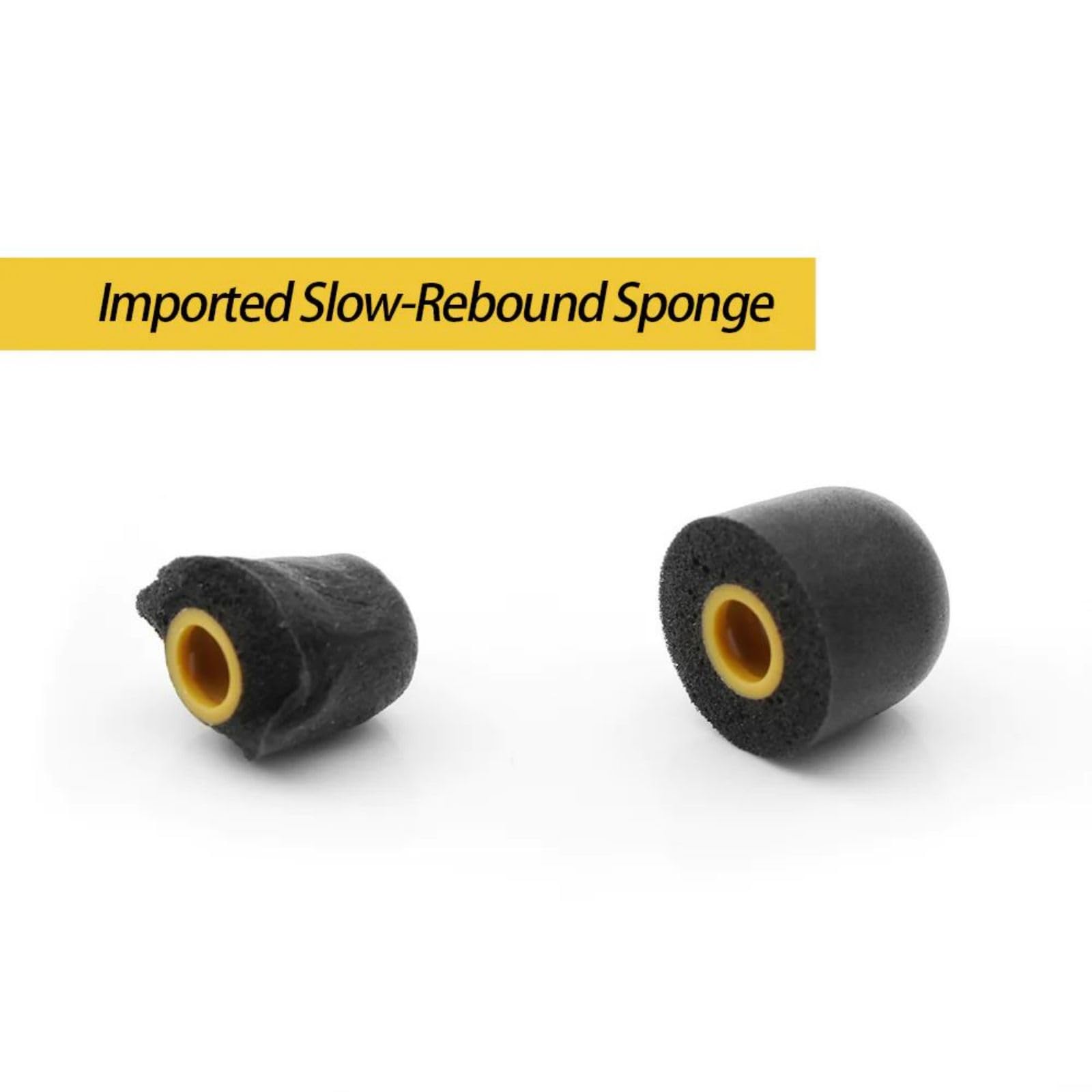 Linsoul Tripowin TP45 Spiral Groove Memory Foam Eartips, 2 Pairs in Ear Monitor Ear Plugs Suitable for 4.5mm-6.5mm Earphone Nozzle (L)
