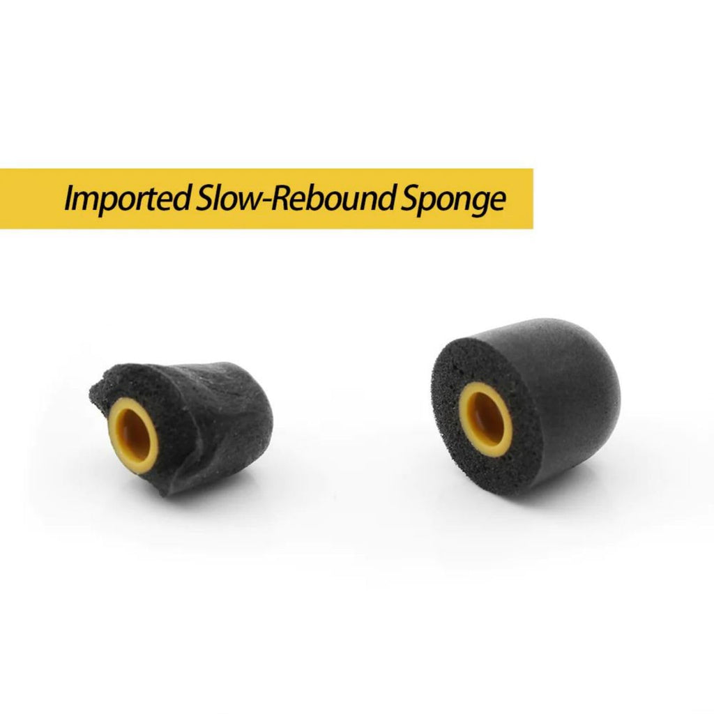 Linsoul Tripowin TP45 Spiral Groove Memory Foam Eartips, 2 Pairs in Ear Monitor Ear Plugs Suitable for 4.5mm-6.5mm Earphone Nozzle (L)