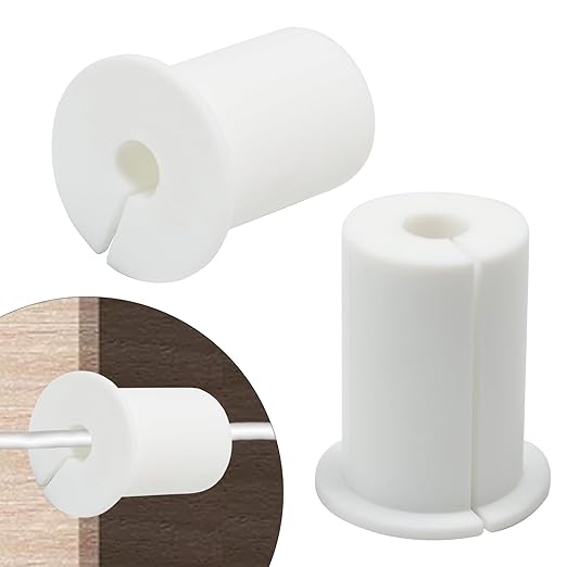 EASYEAH 2pc White Starlink Cable Grommets 1" Silicone Wire Hole Grommet