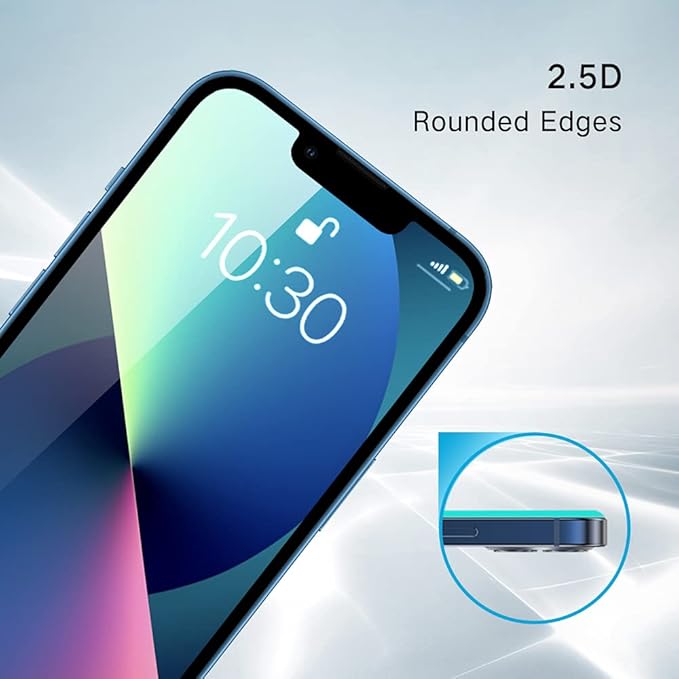 PPERFECTSIGHT Compatible for iPhone 13 Mini Screen Protector 5.4 Inch 2 Pack HD Clear Tempered Glass Case Friendly 9H Hardness Bubble Free Easy Installation
