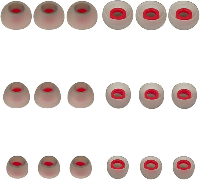 Silicone Earbud Covers - Replacement Ear Tips for In-Ear Headphones - S, M, L - 9 Pairs
