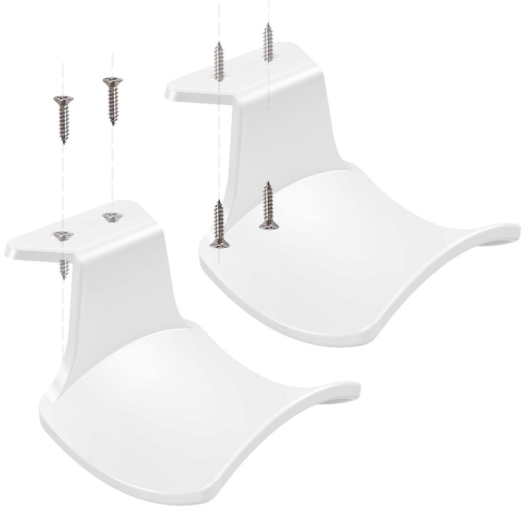 SIROLISA 2-Pack Never Fall Headphone Hook Wall Mount Headset Holder White