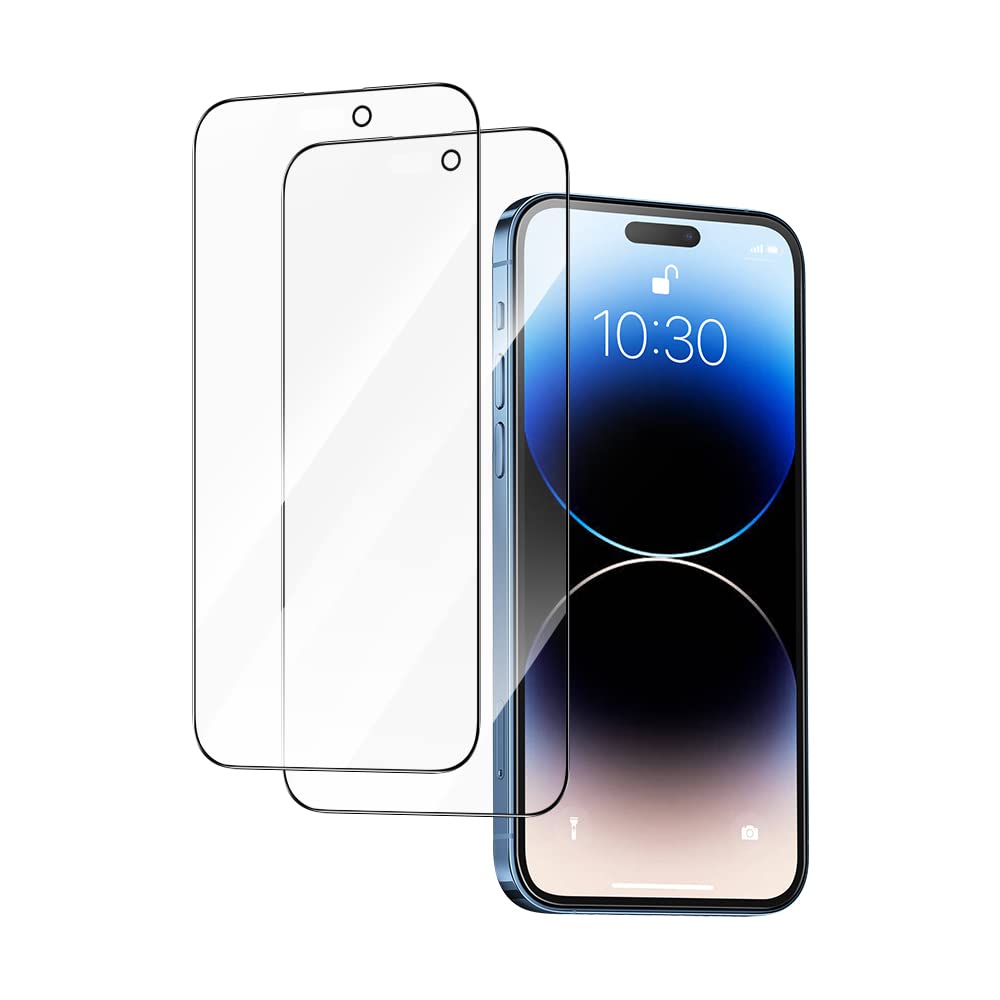 PERFECTSIGHT 2 Pack Compatible for iPhone 14 Pro Max Screen Protector 6.7 Inch, [ 6X Strogner ] HD Clear Premium Tempered Glass Case Friendly 9H Hardness Bubble Free Easy Installation