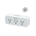 Multi Plug Outlet Splitter, TESSAN Wall Surge Protector 5 Outlet Extender 3 USB Charger Adapter, 3 Way Multiple Power Electrical Plug Expander