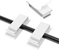 40 pcs Cable Clips with Strong Self-Adhesive, Outdoor Light Clips, White Cord Wire Clips, Nylon Cord Wall Finisher Wire Clamp for Home, Car, Office Desk Wire Management (White, XL-40 PCS)