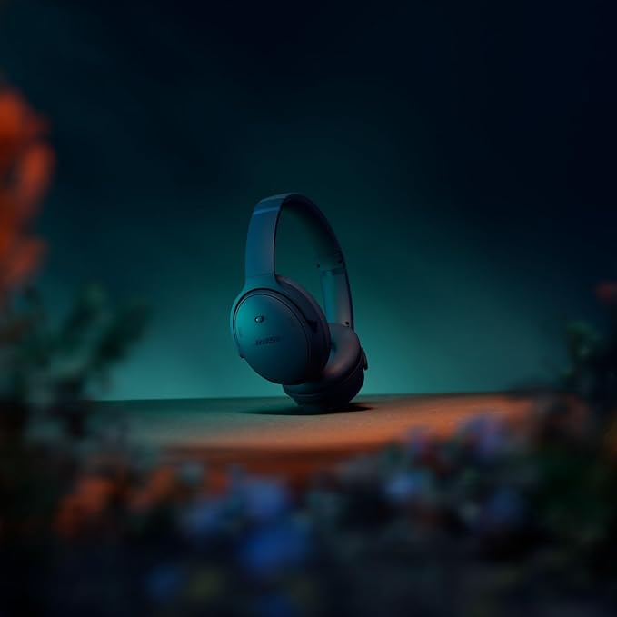 Bose QuietComfort Bluetooth Headphones, Wireless Headphones with Active Over Ear Noise Cancelling and Mic, Deep Bass, Up to 24 Hours of Playtime, Twilight Blue - Limited Edition Color