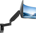 HUANUO 49 inch Ultrawide Monitor Wall Mount, Heavy Duty Screen Arm with Premium Aluminum, Supports up to 44 lbs, Gas Spring Wall Mount Monitor Arm for Height Adjustment, Tilt, Swivel, Rotate