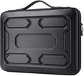 DOMISO 15.6 inch Laptop Sleeve with Handle Shockproof Computer Bag Waterproof EVA Protective Carrying Case for 15.6" Lenovo Yoga 720 IdeaPad 310 320 ThinkPad T570/Dell Inspiron 15/HP Envy 15, Black