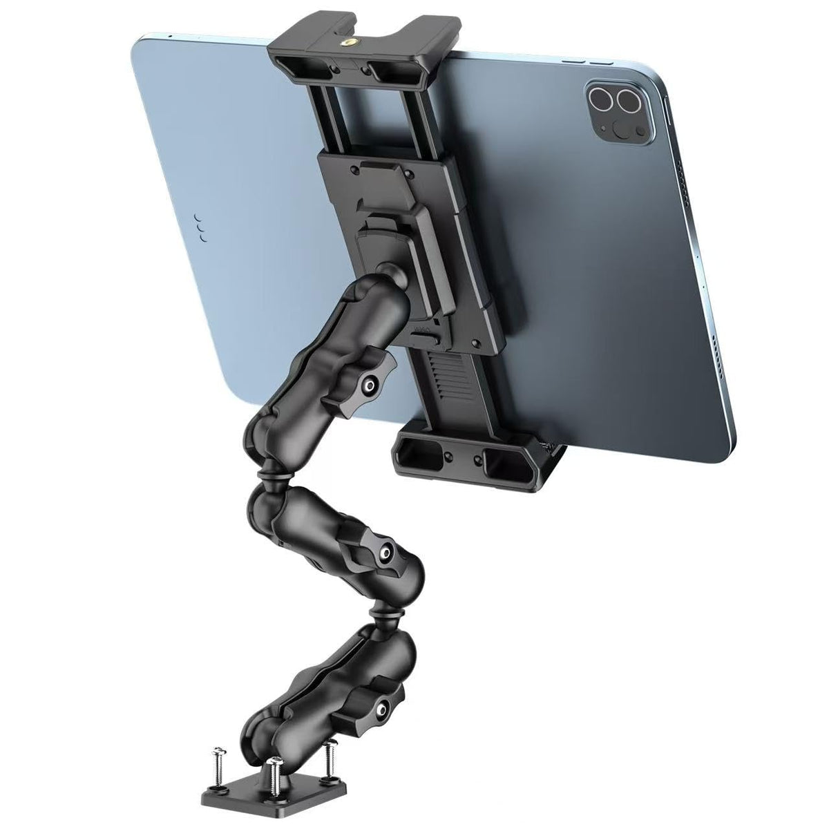 OHLPRO Tablet Mount for Truck - Heavy Duty Drill Base Tablet Holder for Car Dashboard, iPad Holder for All 5"-13" iPad Pro Samsung Galaxy Kindle fire Tablets and Car Wall etc. - 12-inch Arm