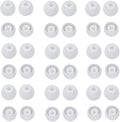 36 Pieces Medium Earbud Tips Soft and Comfortable Ear Bud Replacement Pieces Silicone Fit Most in-Ear Headphones，Inner Hole 3.8mm -5.5mm，Medium Clear White Replacement Eartips