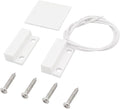 Magnetic Reed Switch Wired Surface Mount Normally Closed NC Contact Sensor Alarm Magnetic Door Switch with 2 Wires, ABS, MC-38