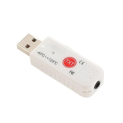 GOWENIC TEMPer2 USB Computer Thermometer Inside Outside,Dual Temperature Sensor Logger, Ambient Temperature Monitoring Data Recorder,Upper Lower Limit Temperature Alarm,for