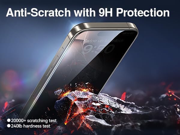 SMARTDEVIL 2PACK Privacy Screen Protector for iPhone 16 Pro Shatterproof Tempered Glass [True 28°Anti Spy] [9H Hardness] [Auto Dust-Elimination Install] [Bubble Free]