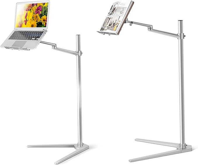 Book Stand for Reading, Floor Stand/Holder for Laptop,Tablet,Phone,Compatible with MacBook,iPad Notebook